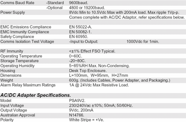 2100-IS specifications