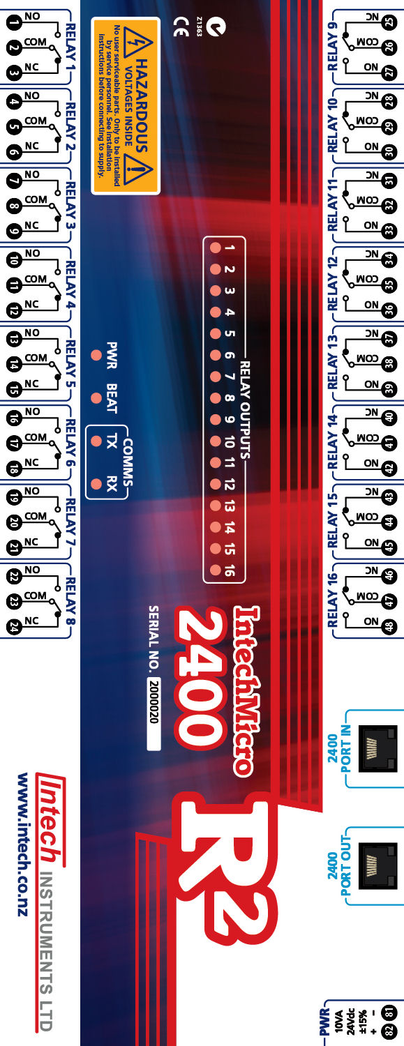 2400-R2 terminals and layout